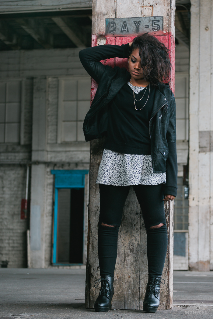 Portrait of a young hip African-American woman