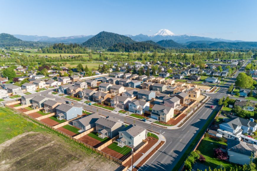 Aerial drone construction photographer in Tacoma - Seattle