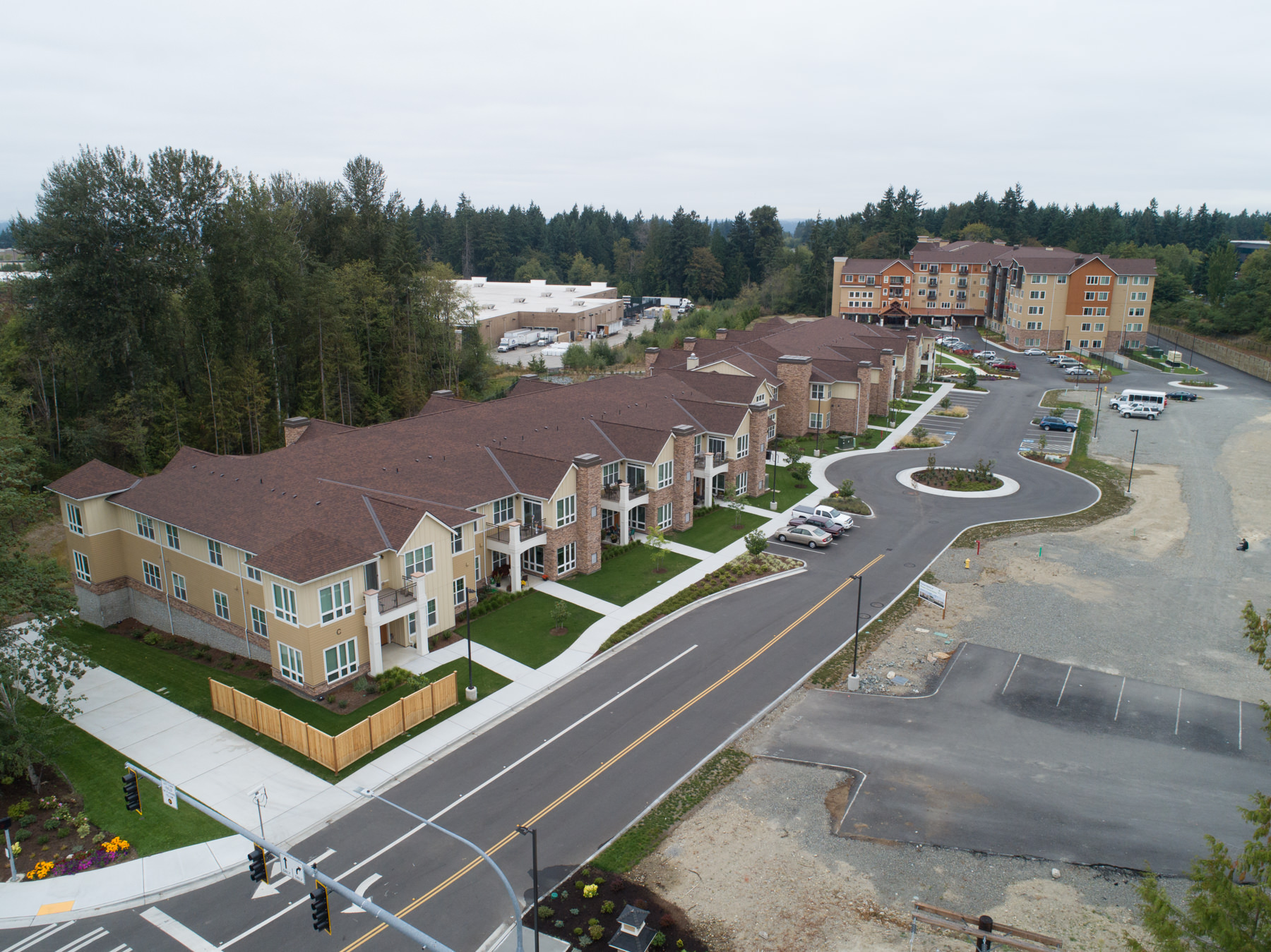 Construction aerial drone photographer in Seattle